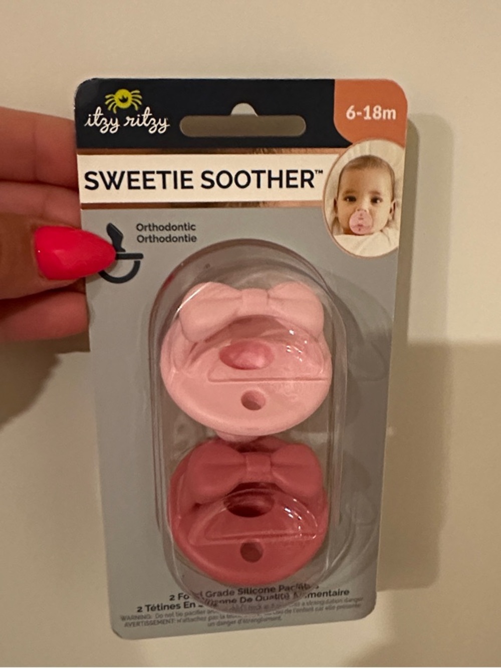 Itzy Ritzy Sweetie Soother Pacifier Set - Light Pink & Dusty Rose